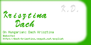 krisztina dach business card